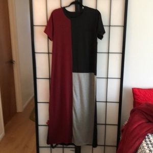 SHEIN LONG TRI-COLTED DRESS
